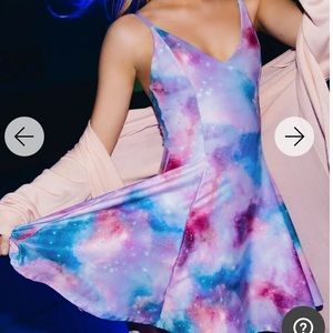 GALAXY DREAMS MINI STRAPPY DRESS LIMITED BLACKMILK NWOT SIZE SMALL PURPLE